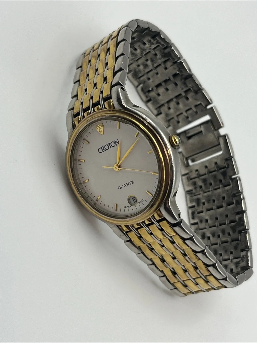 Croton Two-Tone Stainless Steel Watch – Silver & Gold Accents